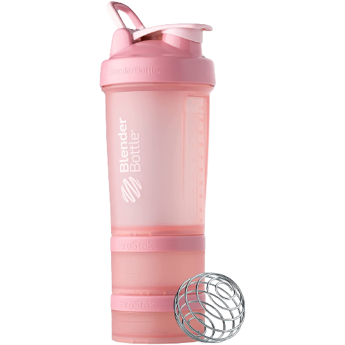 BlenderBottle 20oz Mantra Glass Shaker Bottle Rose Pink 