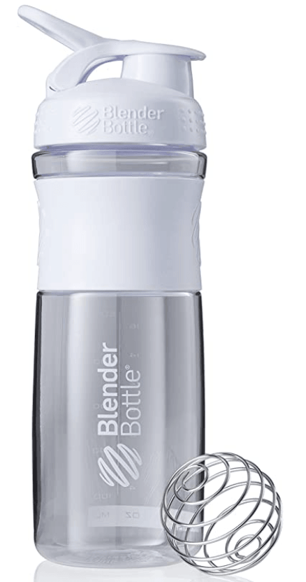 BlenderBottle SportMixer Tritan Grip Shaker Bottle, 28-Ounce Assorted White